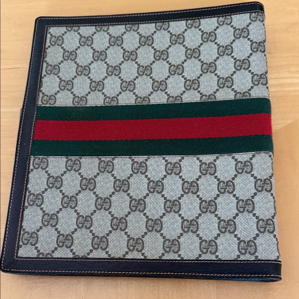 GUCCI GG Monogram Vintage 5 Ringed Binder Cover - Picture 2 of 8